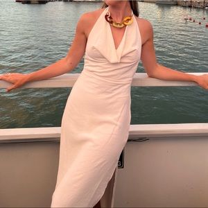 ZARA Halter Dress with Link Necklace